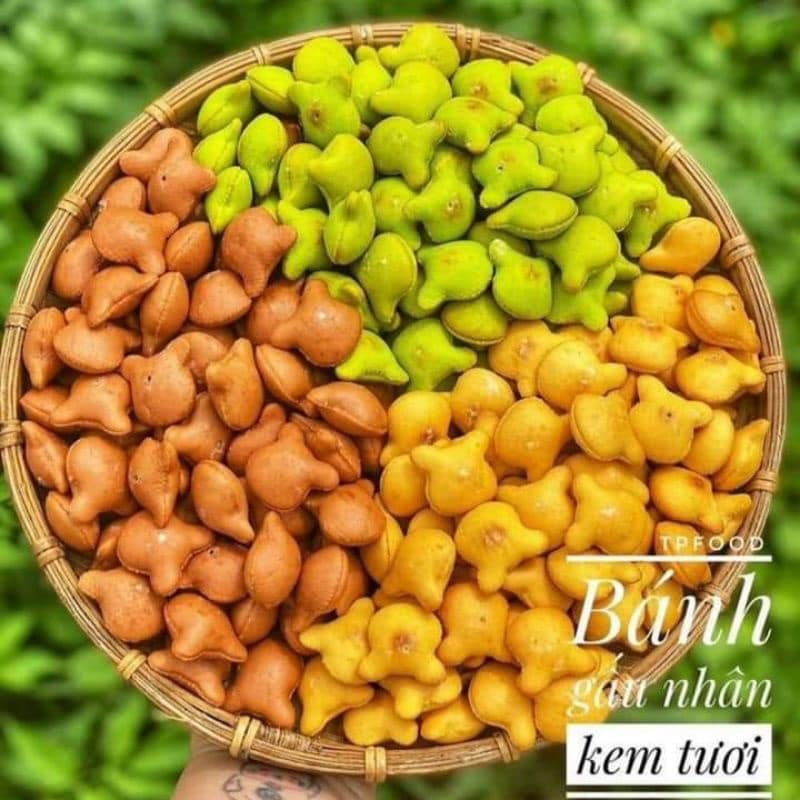 Bánh gấu nhân kem mix vị 400g