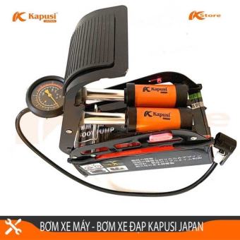 Bơm hơi đạp chân 2 ống hiệu Kapusi Nhật Bản - Bơm Xe Đạp,Xe Máy, Oto