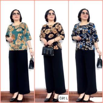 BỘ ĐỒ TRUNG NIÊN TAY LỠ ÁO CÁT LỤA QUẦN ĐŨI TƠ SANG TRỌNG