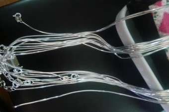 Dây chuyền BẠC THẬT 100%  tinh khiết kiểu sợi mì (rắn) - Trang Sức Bạc Thiên Ân Phúc