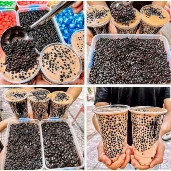 Trân châu đường đen Khổng Lồ / Hạt Tiêu siêu nhỏ cực hot nguyên liệu trà sữa - Gian Bếp Nhỏ