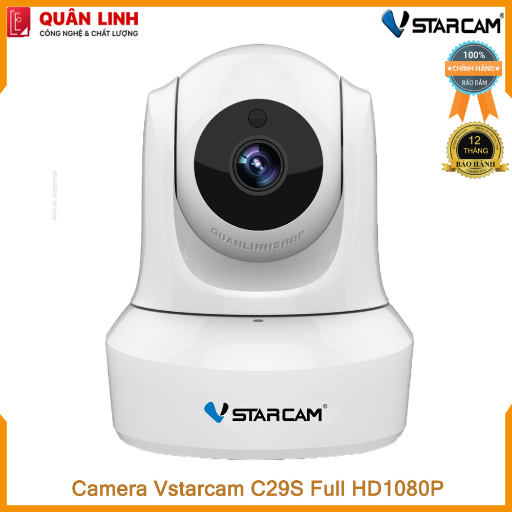 Camera iP không dây hồng ngoại ban đêm chống trộm độ phân giải cao Full HD 1080P C29s Vstarcam kèm thẻ 32GB