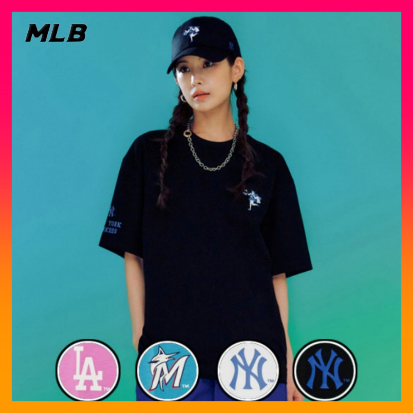 MLB Korea Unisex Street Style Logo T-Shirts (3ATSV0233-45WHS