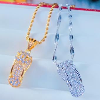 Dây chuyền nữ và mặt hình chiếc dép - D251108 JURI SHOP - Không đen không dị ứng (Dây chuyền dài 50cm)