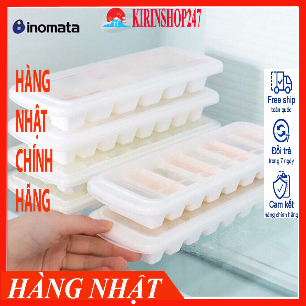 Khay đá 8,12,48 viên có nắp Inomata Hàng Nhật Chính Hãng
