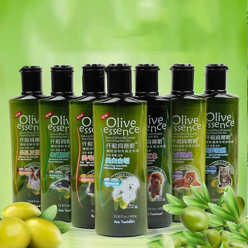 Sữa tắm chiết xuất olive cho chó mèo olive essence chai 450g