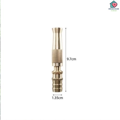 Đầu vòi xịt tăng áp lực nước , Đầu vòi xịt tưới cây, đầu vòi rửa xe tưới cây tăng áp bằng đồng tặng kèm đai siết tiện dụng