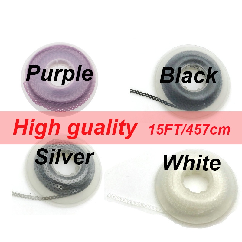 15ft Silver Dental Orthodontic Elastic Power Chain - Long/Close/Short For Braces, Ultra Power Rubber Banding