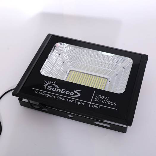 Đèn năng lượng mặt trời 100W SUNECO [ CÓ BÁO PIN ] , đèn pha led năng lượng mặt trời Kèm tấm pin rời có remote điều khiển từ xa tiện lợi và thông minh, cảm biến tự động, dây nối 5m, thời gian sáng 10 - 14h, bảo hành 24 tháng