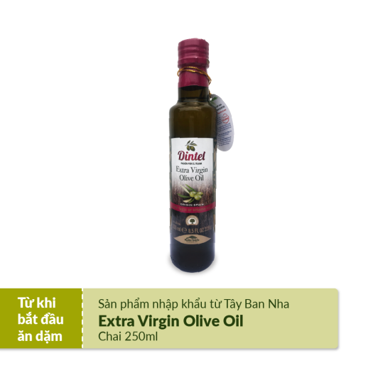 Dầu ăn dặm cho bé - Dầu Olive Dintel Extra Virgin Olive Oil nhập khẩu Tây Ban Nha 250ml
