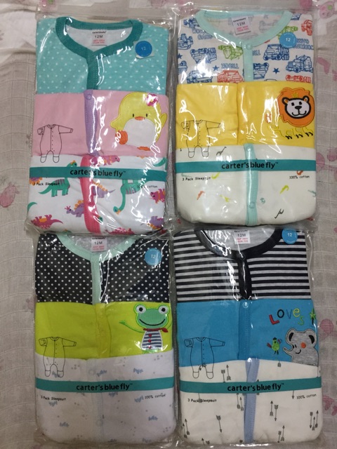 Set 2 bộ body bé trai/bé gái carter xuất dư 0-18m-3m