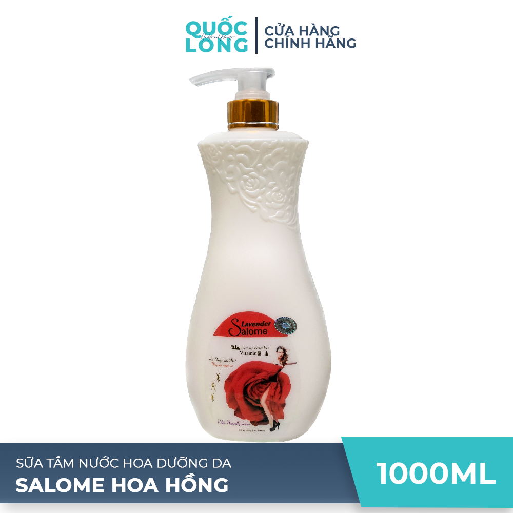 Sữa tắm nước hoa dưỡng da salome hoa hồng 1000ml