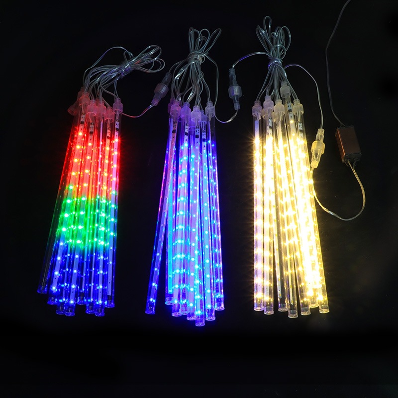 คำอธิบายเพิ่มเติมเกี่ยวกับ ไฟดาวตก ชุดละ8แท่ง ยาว50cmไฟน้ำตก กันน้ำ กันฝน ใช้งานภายนอกได้ มีหลายสี มีคลิป สวยมาก ไฟประดับ ไฟหยดน้ำ LED ไฟled หลอดT8 ไฟสี ตกแต่ง