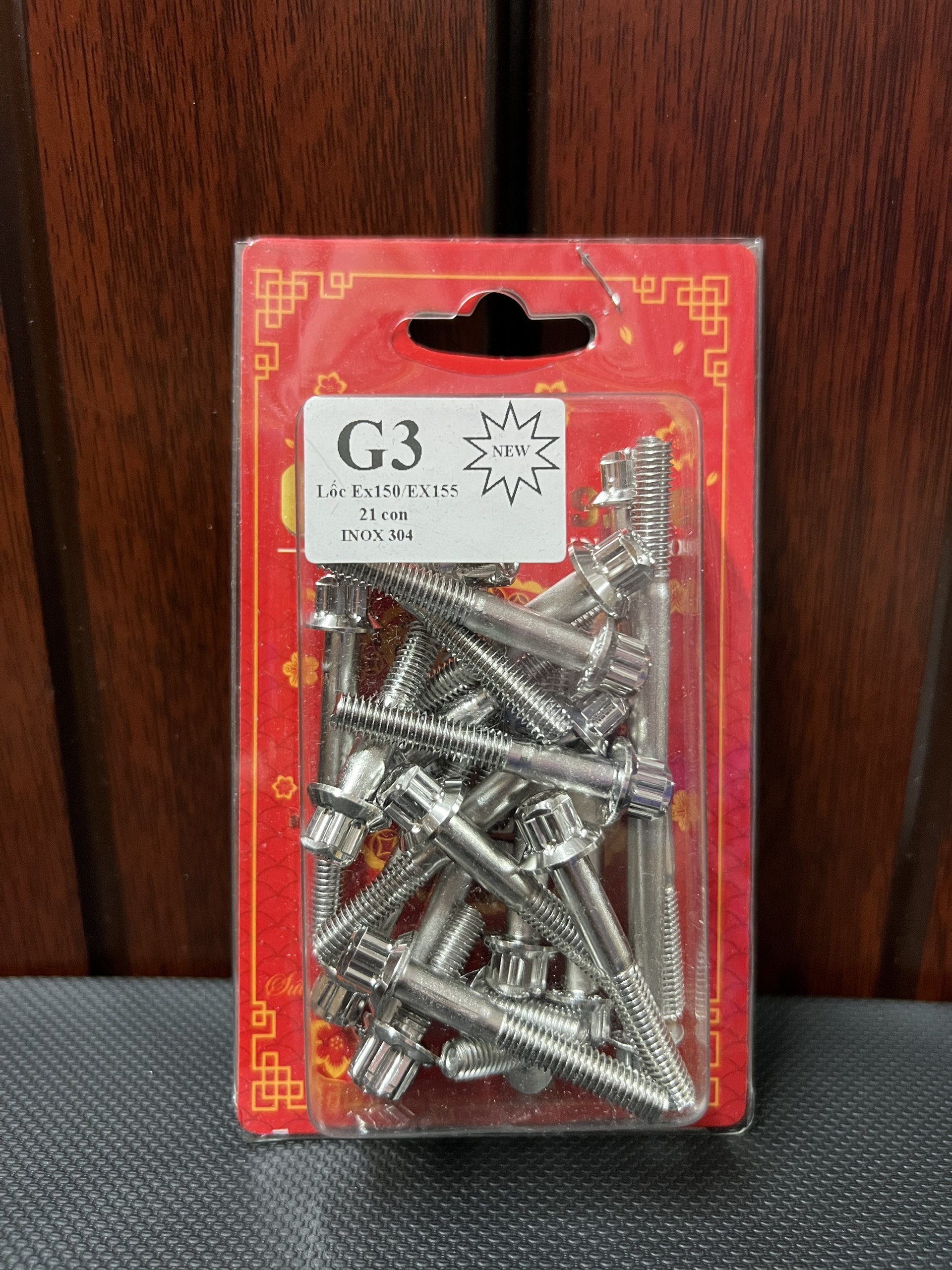 [HCM][Mẫu Mới CNC] Bộ Ốc Lốc Máy Salaya Inox 304 Dành Cho Nhiều Dòng Xe Máy - Ex150/Ex155 (21con)