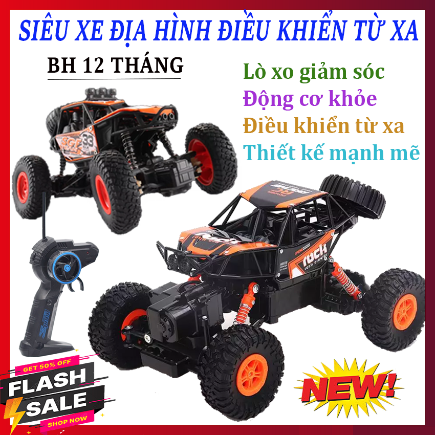 Siêu Xe Địa Hình Điều Khiển Từ Xa Rock XB1009, Xe Ô Tô Đại Hình Đồ Chơi Cho Bé, Mô Hình Xe Oto Siêu Chất, Thiết Kế 4 Lò Xo Giảm Sóc, Động Cơ Mạnh Mẽ, Bánh Xe Chống Trượt, Vượt Mọi Địa Hình