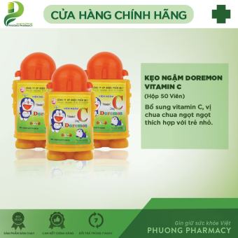 Kẹo ngậm vitamin C Doremon lọ 50 viên