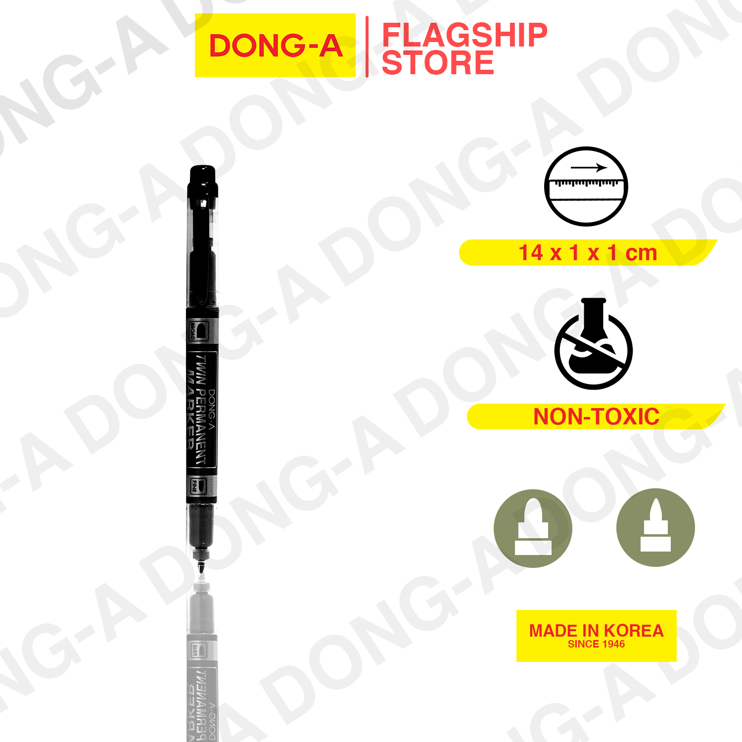 Dong-A U-Knock Retractable Gel Pen 0.7mm 1pc BLACK 112911