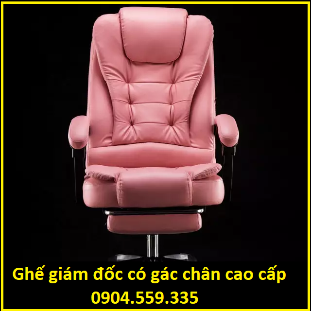 Ghế giám đốc có gác chân kèm massage lưng hàng nhập khẩu cao cấp