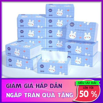 Giấy Ăn Thỏ Trắng Siêu Dai Siêu Mịn Thùng 40 Gói Giấy Ăn Rút Hình Thỏ (Khăn Giấy Rút Cao Cấp Siêu Dai )