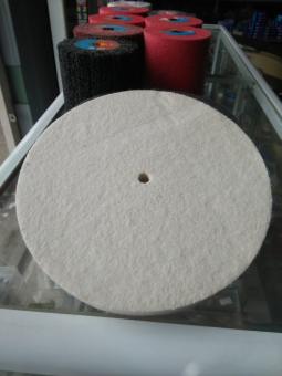 Nỉ trắng lông cừu Ø200X25XØ10.Bánh nỉ , Đĩa đánh bóng, Xốp đánh bóng, Đĩa xốp , Phớt đánh bóng