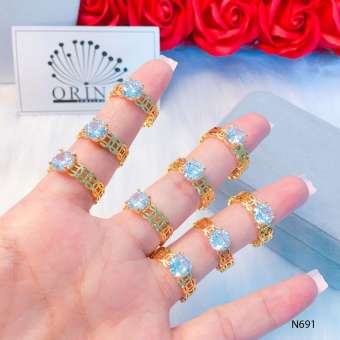 Nhẫn nữ cao cấp, nhẫn kim tiền đính đá may mắn tài lộc  thiết kế cao cấp Orin N691