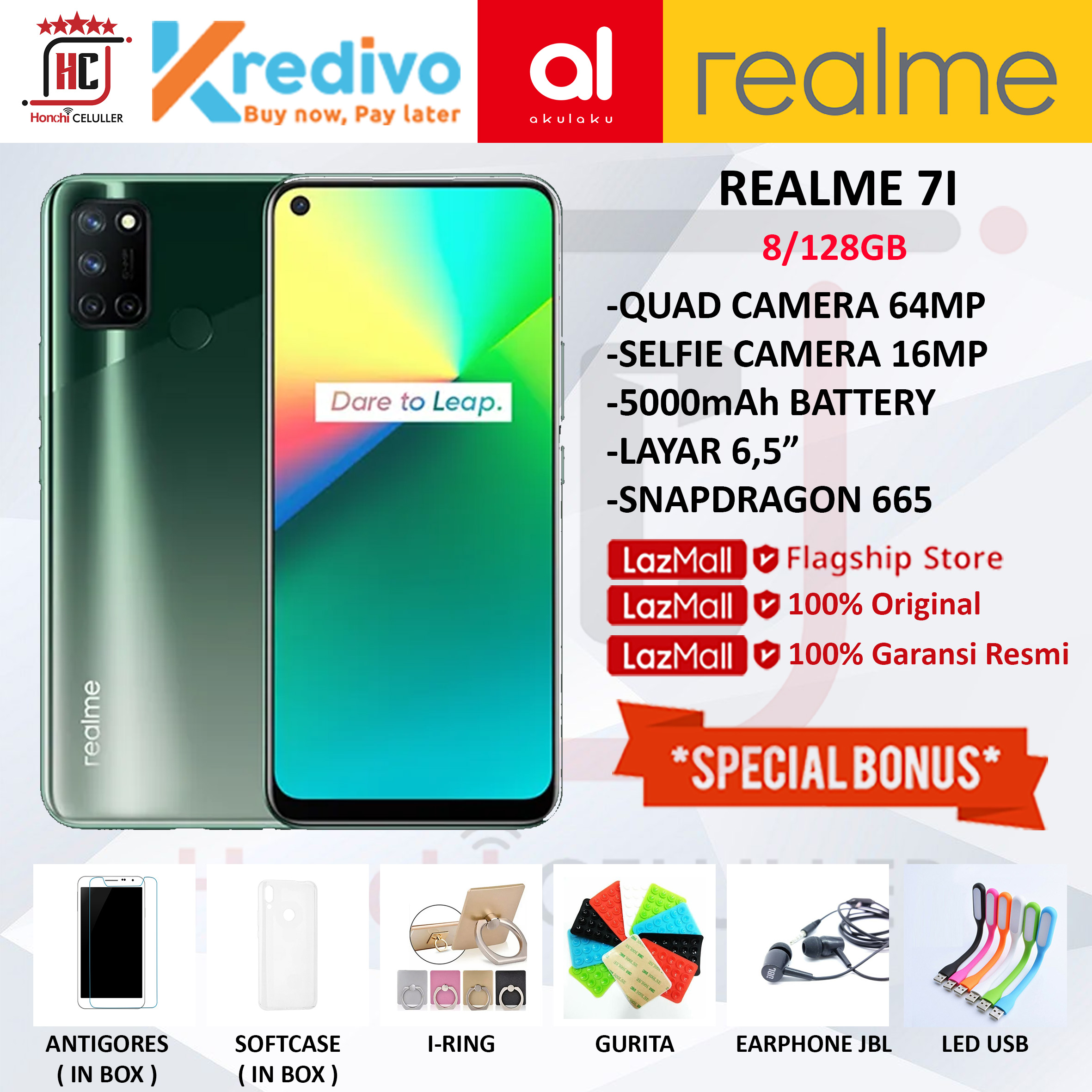 REALME 7i 8/128GB GARANSI RESMI REALME INDONESIA FULL BONUS Harga 2,399,000 Ringgit*Penghantaran Percuma