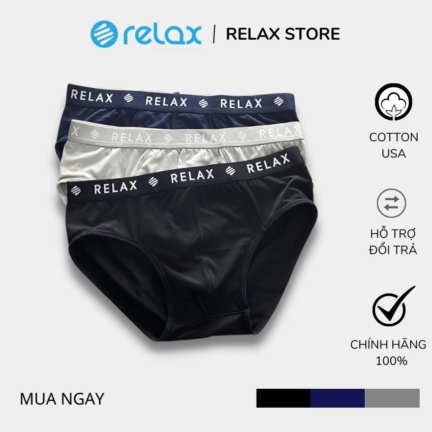 Combo 3 quần lót nam relax underwear thun lạnh cao cấp chính hãng, quần sip nam rltk22