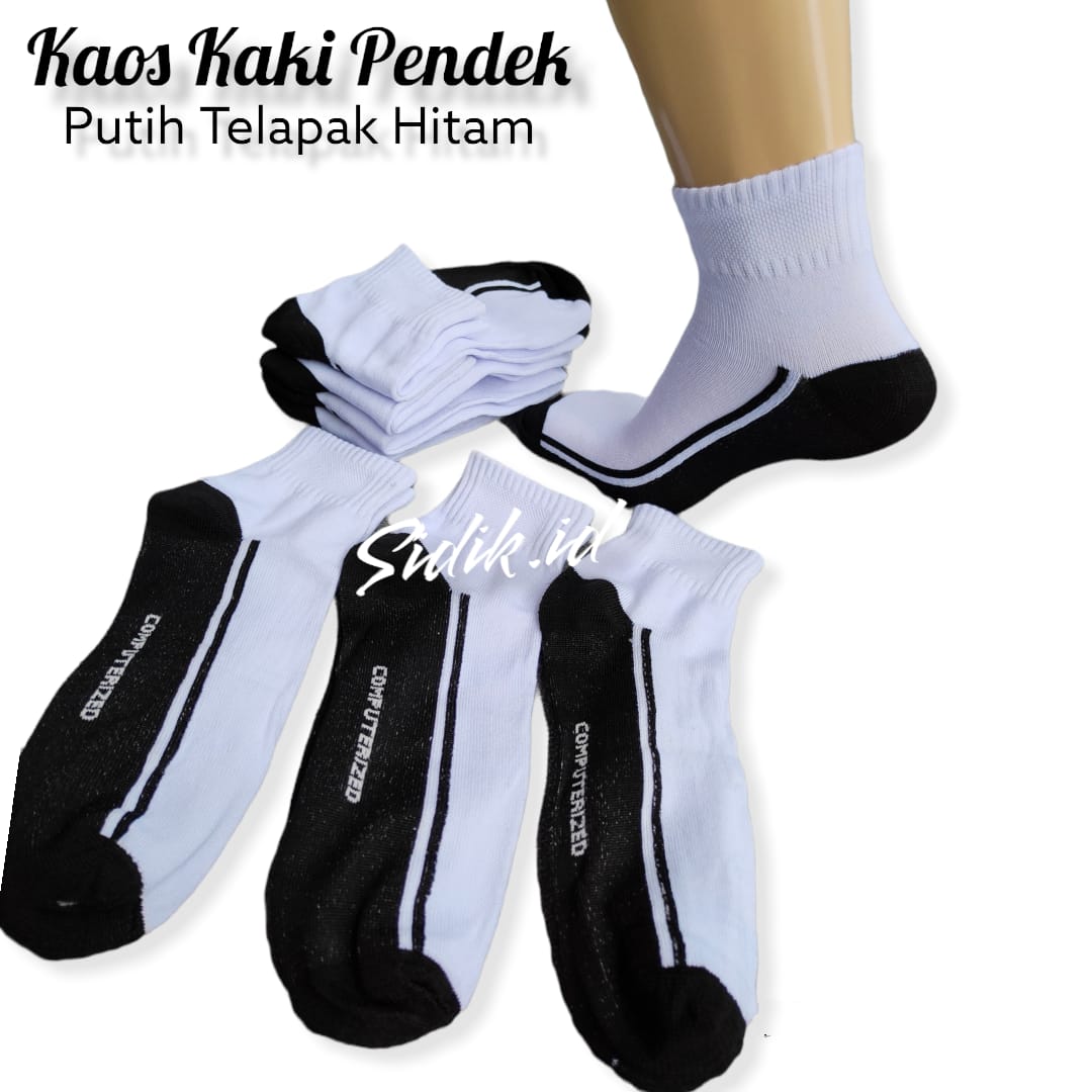 6&3 PASANG KAOS KAKI PENDEK SEKOLAH PUTIH TELAPAK HITAM KAOS KAKI PUTIH HITAM Harga 10,900 rupiah*Gratis Ongkir