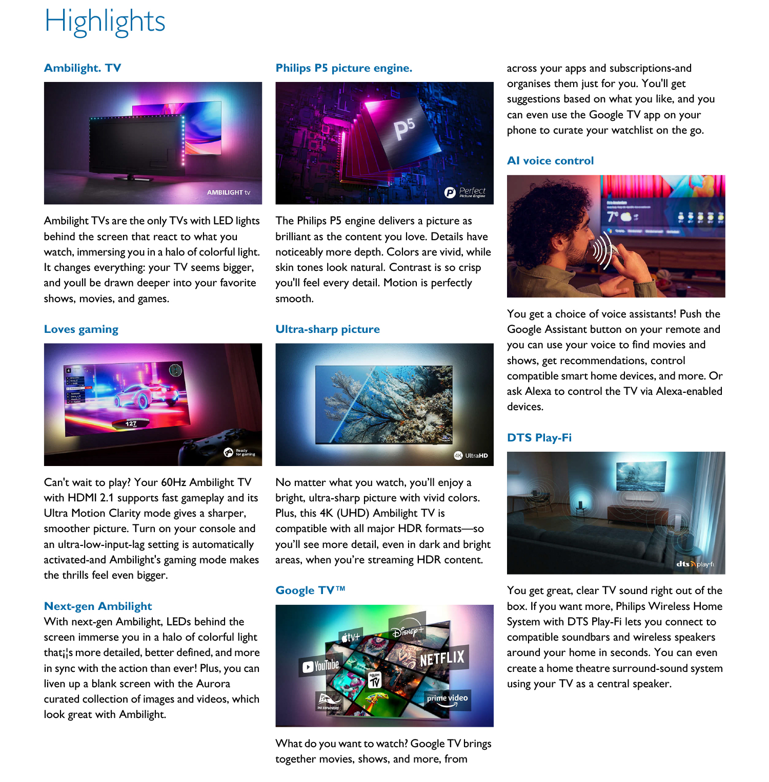 PHILIPS 55PUT8528 55-INCH SMART 4K GOOGLE AMBILIGHT TV / FREE WALLMOUNT · v83