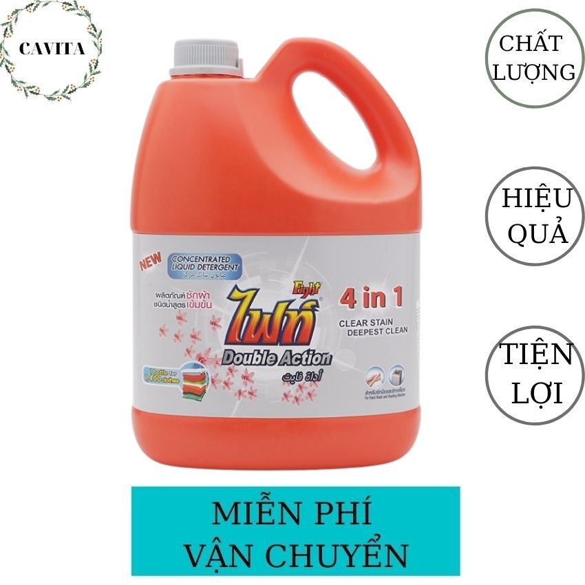 Nước giặt quần áo đậm đặc fight 4in1 thái lan cavita giúp quần áo lưu hương lâu, làm mềm vải-3500ml