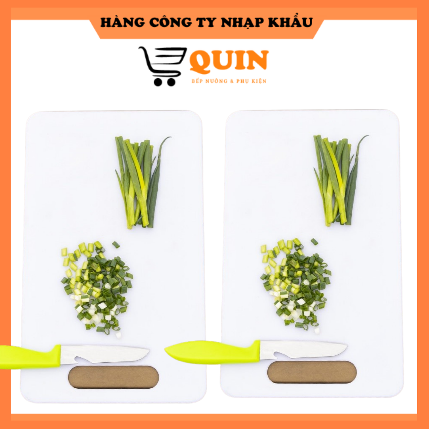 Combo 2 Thớt nhựa dẻo kháng khuẩn Thớt thái rau củ quả QUIN