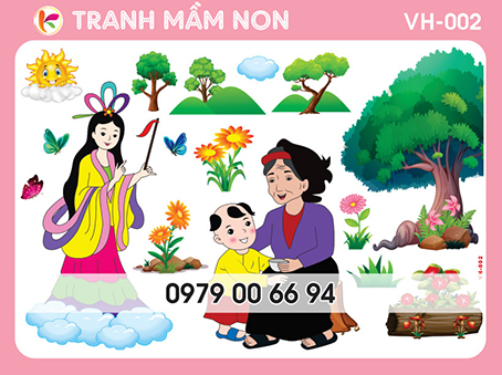 Decal mầm non-tích chu - góc văn học 002