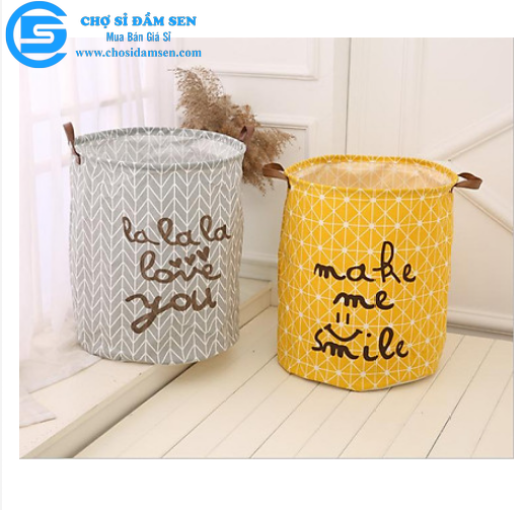 Giỏ đựng quần áo chăn màn đựng đồ chơi đồ giặt đồ dơ siêu rộng đa năng có thể gấp gọn tiện dụng G02-W01