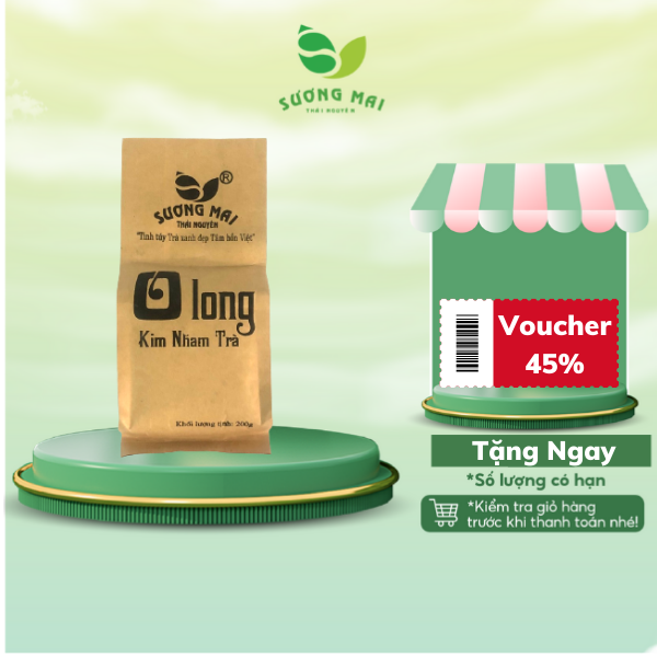Trà Ô Long Hảo Hạng SƯƠNG MAI Hương Vị Độc Đáo, Giúp Xả Stress, Tăng Cường Trí Lực, Tập Trung Làm Việc 200gr - SM00063
