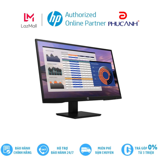 Màn hình hp p27h 27inch 7vh95aa ips, hàng chính hãng