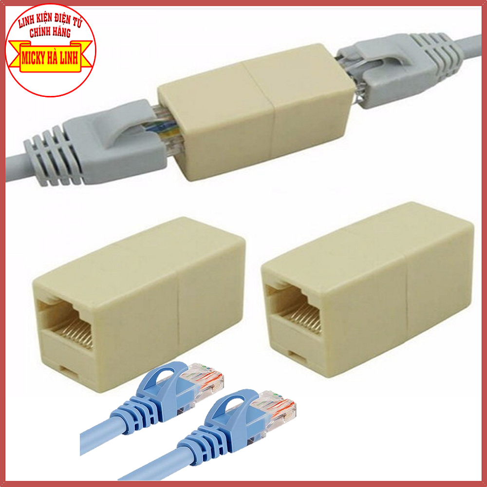 2 đầu nối mạng rj45, jack nối cable mạng rj45