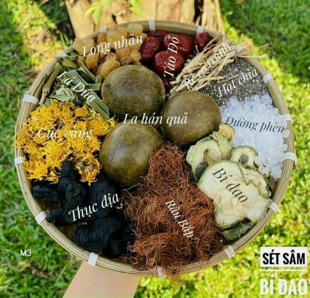 Set 12 Vị Nấu Chè Bí Đao La Hán Quả - túi 400gram