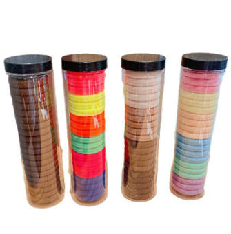 Hộp 20 Dây Chun Buộc Tóc Hình Trụ Nhiều Màu - Thun Cột Tóc Nữ