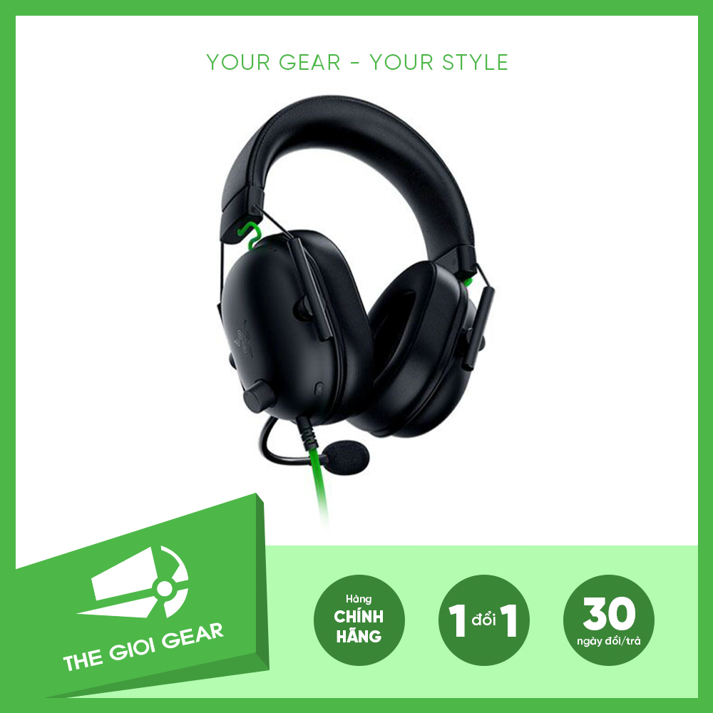 Tai nghe máy tính chơi game có dây - razer blackshark v2 x