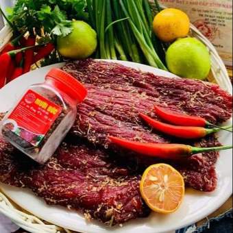 Bò một nắng muối kiến Chuẩn vị Chảo lửa Krong Pa, Gia Lai (1kg)-Sản phẩm OCOP tỉnh Gia Lai, thương hiệu 30 năm.