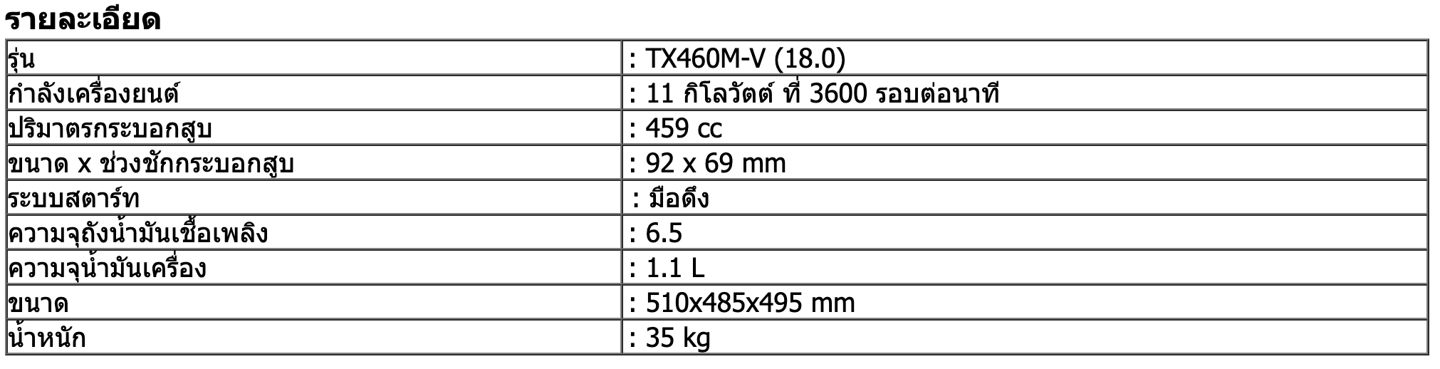 รุ่น TX460M-V-3