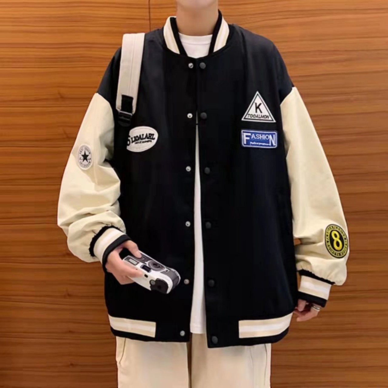 Áo Khoác Dù Bomber Nam Nữ Logo Tay Số 8 Siêu Chất Thời Trang Mocara-Fashion