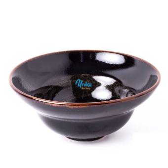 Bát chiết yêu D15 men cánh gián - Bát tô loe có eo D16 Men Cánh Gián - Gốm Sứ Cao Cấp Bát Tràng