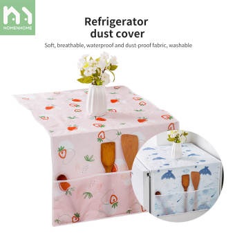 Homenhome Tấm Phủ Bụi Tủ Lạnh Tấm Phủ Phía Trên Máy Giặt Đa Năng Tấm Phủ Chống Bụi Tủ Lạnh, Tấm Phủ Chống Nắng Thông Dụng Kèm Túi Đựng Cho Tủ Lạnh Và Máy Giặt 130*55CM