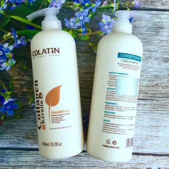 Dầu gội xả tinh chất tơ tằm Colatin Natural Care Bingo 1000mlx2