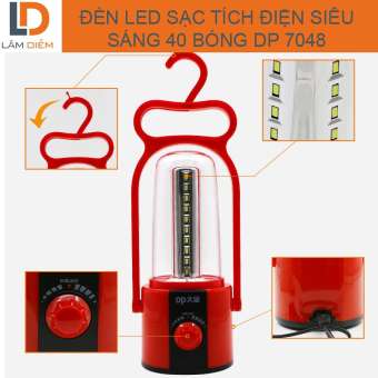 Đèn pin sạc tích điện siêu sáng 40 led dp 7048