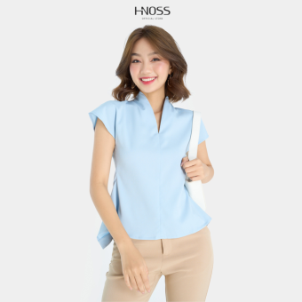Áo Kiểu Nữ Thời Trang HNOSS Cổ Đứng Buộc Nơ Sau Lưng HNAKI066