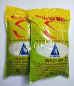 [Combo 2 túi Gạo thơm ST25] Gạo ST25 5kg chánh hiệu Ông Cua - Gạo ngon nhất Thế Giới 2019