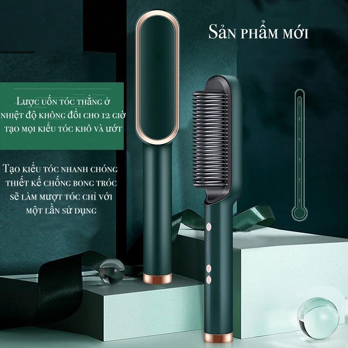 Lược điện chải tóc tạo kiểu, lược điện chải tóc đa năng uốn thẳng 3 in 1 cao cấp chuyên nghiệp và tiện lợi máy uốn duỗi tóc ép tóc