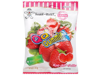 CB 5 GÓI Kẹo dẻo  Want Want QQ Gummies gói 70g ( VỊ DÂU/ VIỆT QUẤT/ NHO)